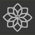Modern Metal Chandelier with Intricate Geometric Flower Lattice Design and Central Circular Detail