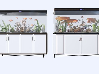 New Chinese Fish Tank 3d model