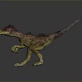Colorful Spiked Dinosaur Figures Standing On Dark Background With Detailed Features