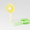 Portable Yellow And Green Handheld Fans With Modern Design And Compact Size