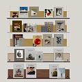 Bookshelf Books and Periodicals 3d model