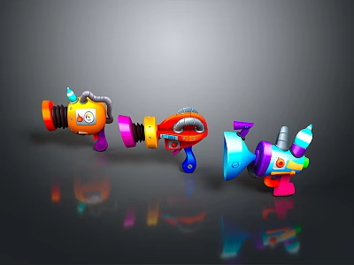 Toy gun bubble gun water gun children's toy children's toy gun toy water gun pistol 3d model
