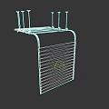 Industrial Sliding Door With Ribbed Metal Panel And Top Rail Structure