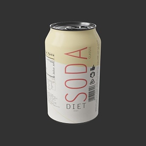 Modern Beverage Cans 3d model