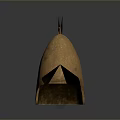 Golden Ancient Weapon Helmet With Red Feather Decoration And Shiny Surface
