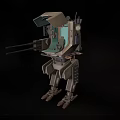 Robot attack robot intelligent machine science fiction robot mechanical warfare police future high-tech low face number low model simple model film and television level super realistic 3d model