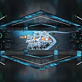 Hi Tech Control Room With Large Digital Screen And Multiple Monitoring Displays