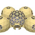 Unique Modern Geodesic Dome Glamping Accommodation With Clustered Spherical Structures 3d model