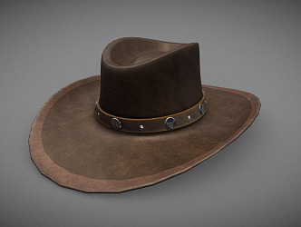 Modern cowboy hat 3d model