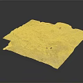 Ancient Parchment Artifact With Brownish Texture And Ancient Writing Marks On Gray Background 3d model