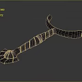 Traditional Curved Blade Weapon With Twisted Handle And Decorative End Design