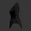 Stylish Grey Coat With Open Front Design And Fitted Waist Long Sleeves
