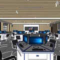 Modern Classroom Computer Classroom Smart Classroom Computer Room 3d model