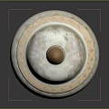 Porcelain Jar with Lid Dragon Pattern White Orange Color Round Knob Top