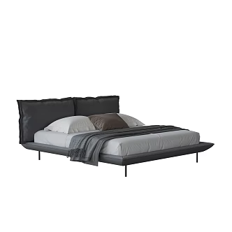 Modern Double Bed 3d model