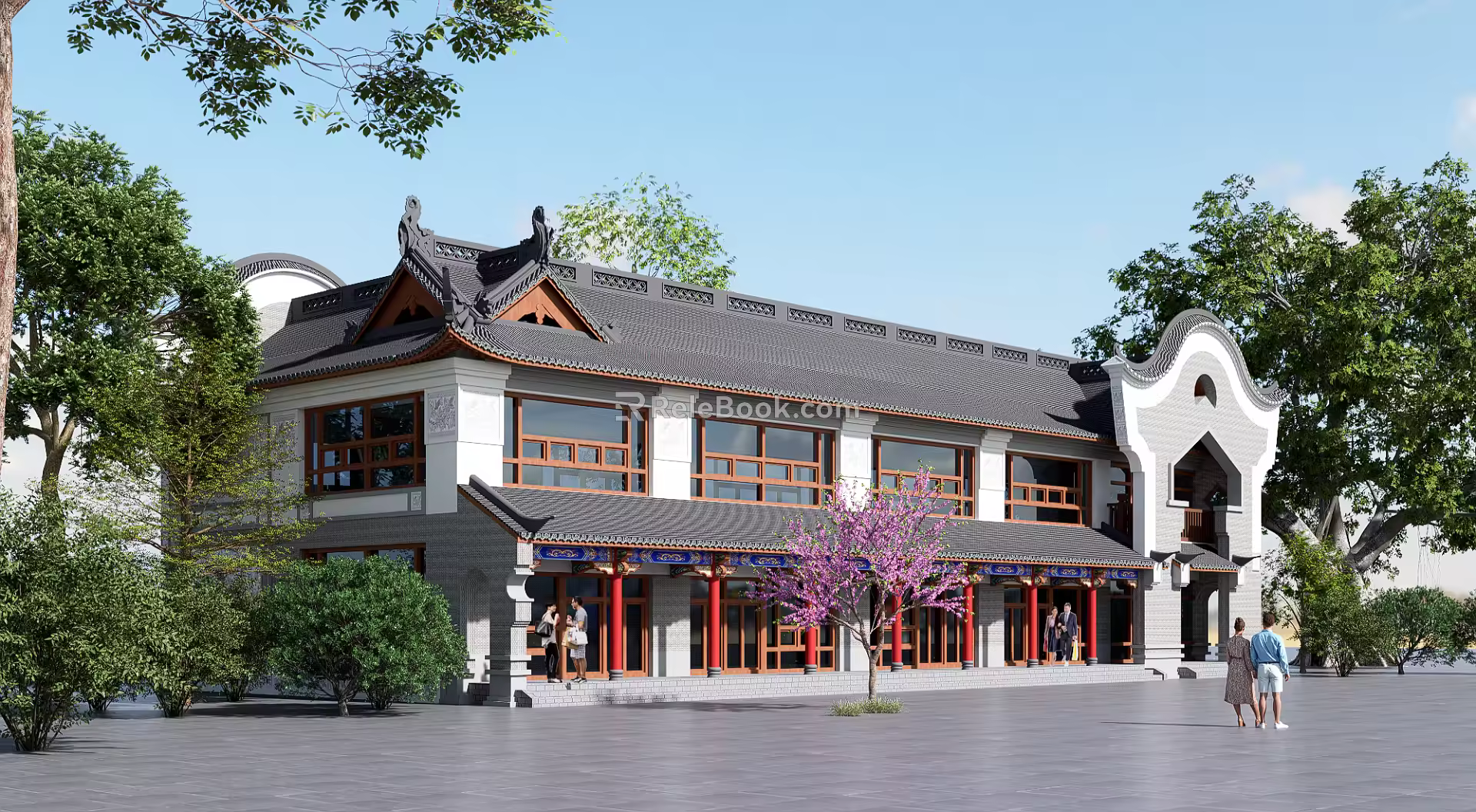 Chinese-style Ancient Building Shops 3d model
