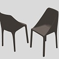 Modern Dining Chair Single Chair Leisure Chair 3d model