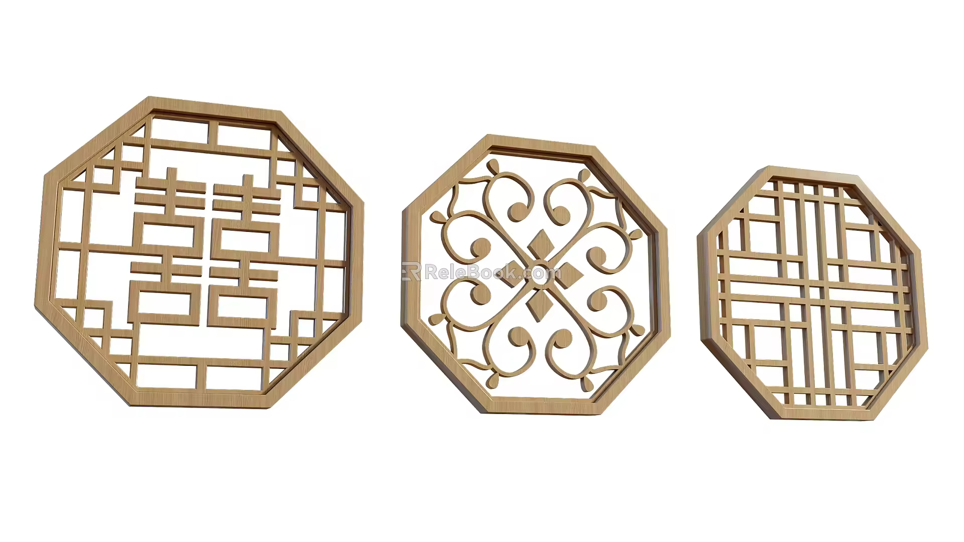 New Chinese style window grilles 3d model