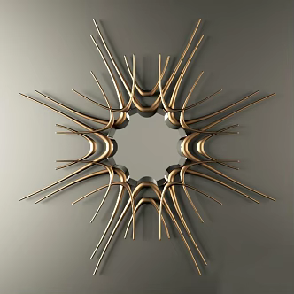 Mirror Wall Decoration 3d model