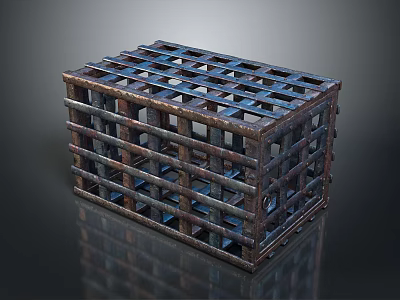 Cage Underground Cage Birdcage Iron Cage Large Iron Cage Animal Cage Wooden Cage Container 3d model