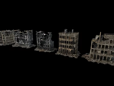 Architectural Building Components Showcasing Classic And Modern Design Details 3d model