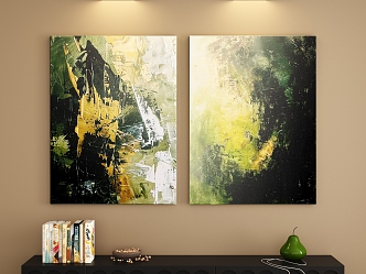 Modern Art Hanging Paintings 3d model