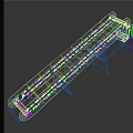 Fruit conveyor belt Fruit sorting machine 3d model