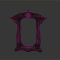 Modern Home Decorative Metal Frame With Intricate Carvings Round Top Ornament And Side Details