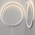 Sleek Modern Wall Lights With Round And Oval Design White Frame And Soft Glow