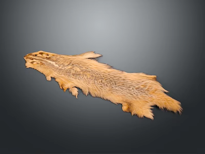 Soft Natural Animal Fur Decorative Rug For Home Living Room Decoration 3d model