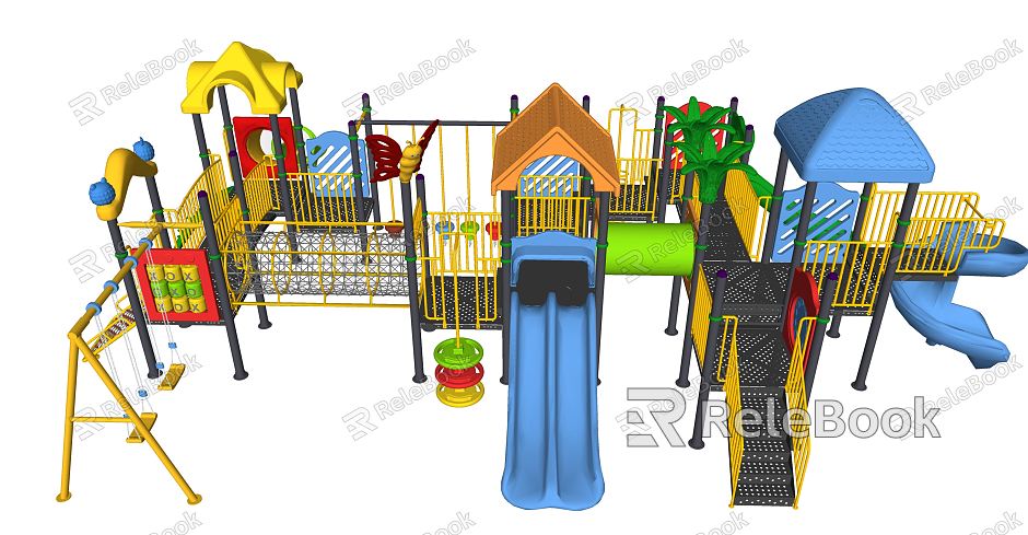 Modern Slide Children's Slide Amusement Recreation Equipment Facilities Playground model