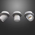 Modern White Recessed Downlights Spotlights with Adjustable Angles for Home Interior Lighting 3d model