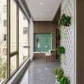 Modern Balcony 3d model