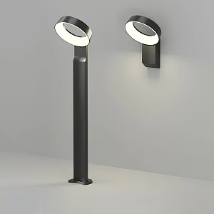 wall lamp street lamp lighting lamp black street lamp 3d model