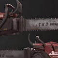 Realistic old chainsaw modern realistic equipment tools chainsaw electrical appliances old electrical appliances industry 3d model