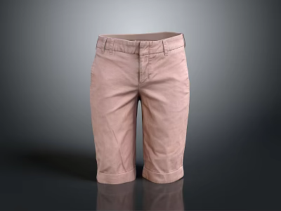 Casual Pink Shorts With Straight Leg Design And Comfortable Fit For Daily Use 3d model