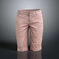 Casual Pink Shorts With Straight Leg Design And Comfortable Fit For Daily Use