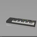 Digital Electronic Keyboard With Piano Keys Control Panel And Portable Design 3d model