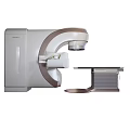 Unique Medical Linear Accelerator With Modern White Beige Design And Radiation Therapy Couch
