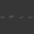 Military Model Parts Scattered On White Background With Various Detailed Components