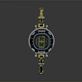 Aerospace Cylindrical Module Equipped With Yellow Mechanical Arm For Space Exploration
