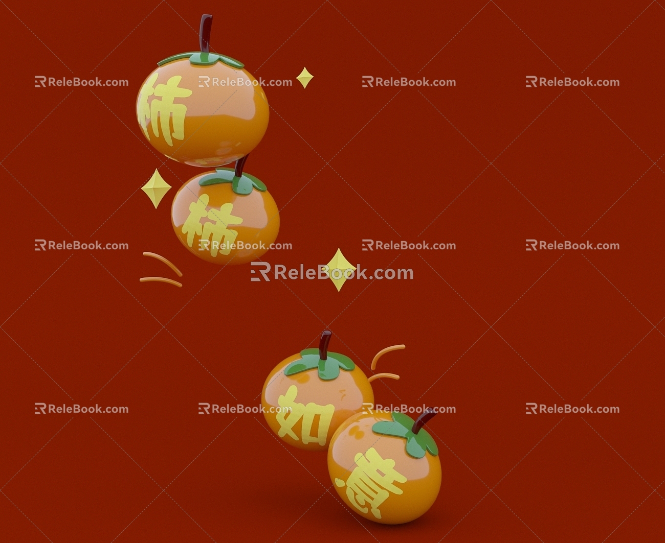 Ornament scene 3d model