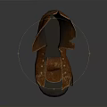 Worn Brown Shoes With Torn Upper And Damaged Soles For Daily Use