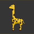 Giraffe Low Model Giraffe African Animal Toy Giraffe Muppet Toy Animal Cartoon Giraffe 3d model