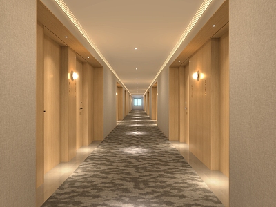 Hotel aisle Hotel aisle corridor 3d model