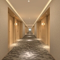 Hotel aisle Hotel aisle aisle corridor 3d model