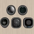 Modern Household Electrical Appliances With Round And Square Metallic Design And Digital Displays