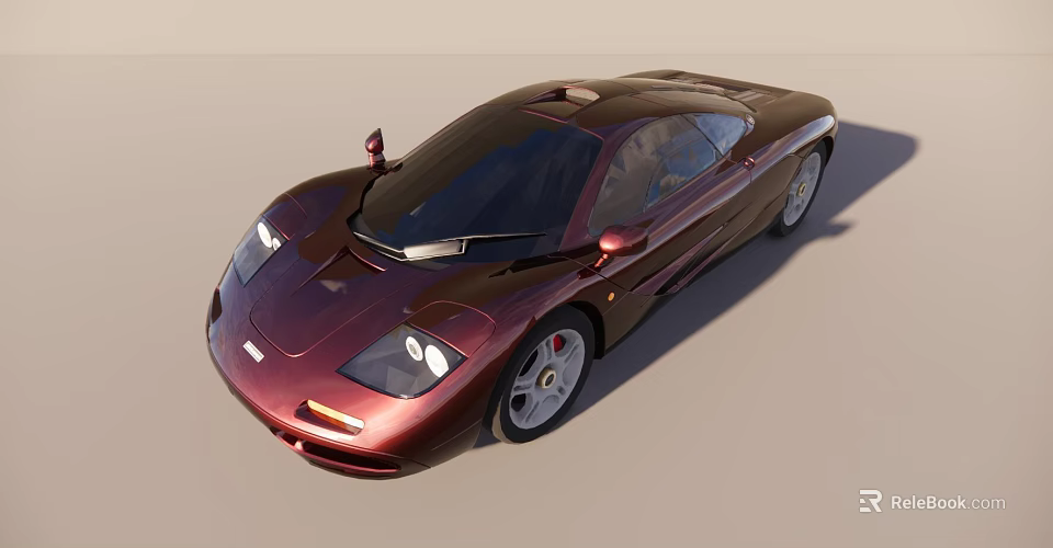 Stunning Red Sports Car with Sleek Aerodynamic Body Stylish Headlights and Premium Alloy Wheels 3d model 