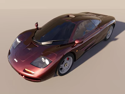 Stunning Red Sports Car with Sleek Aerodynamic Body Stylish Headlights and Premium Alloy Wheels 3d model