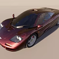 Stunning Red Sports Car with Sleek Aerodynamic Body Stylish Headlights and Premium Alloy Wheels